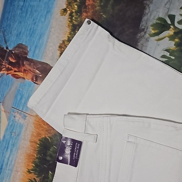 Gloria Vanderbilt White Capri‎ Jeans Size 4 NWT - Picture 7 of 9